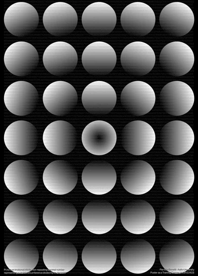 Sphere grid on black