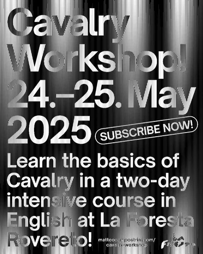 Cavalry Workshop — metallic type